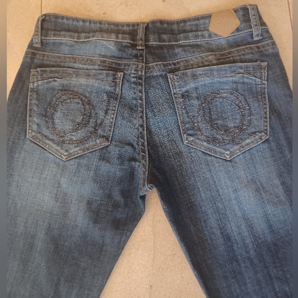 🖤➿️⛓️Tin Haul Barbed Wire Bootcut Jeans 31R Inseam 32" NWOT Cowgirl Tuff